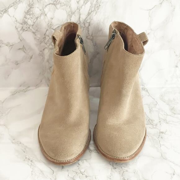 MADEWELL The Billie Bootie Suede Boots Tan 6.5 - Picture 4 of 10